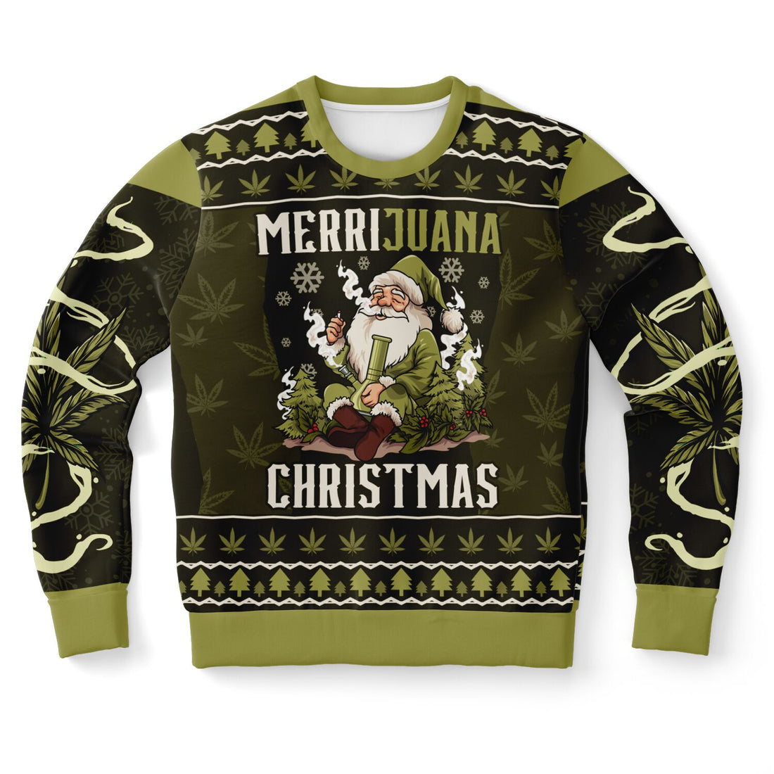 &quot;Merrijuana Christmas&quot; Weed Holiday Sweatshirt