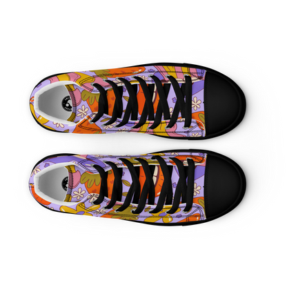 Women’s Trippy Lips Pattern High Top Sneaker