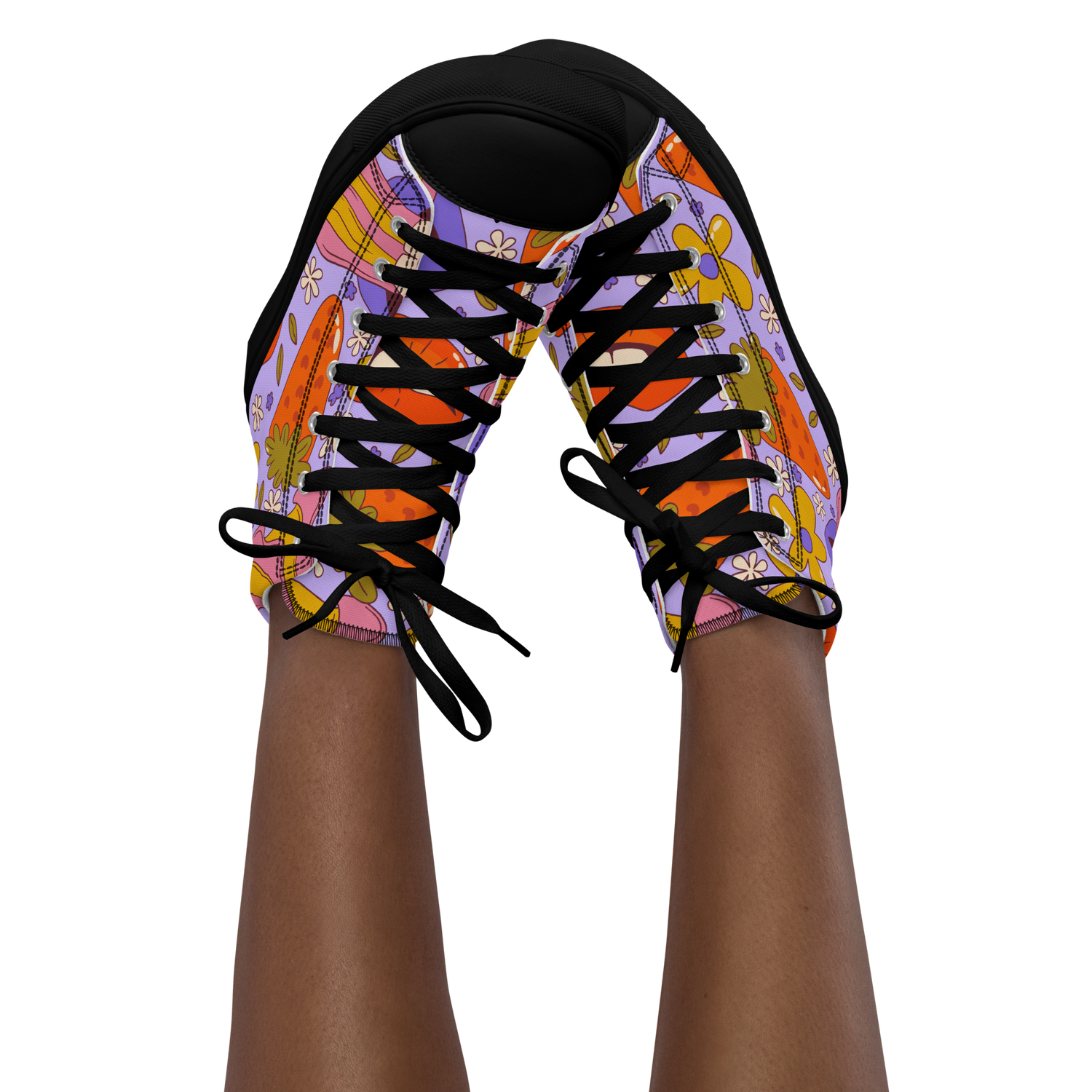 Women’s Trippy Lips Pattern High Top Sneaker