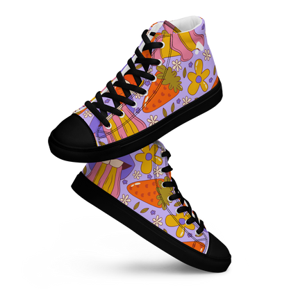 Women’s Trippy Lips Pattern High Top Sneaker