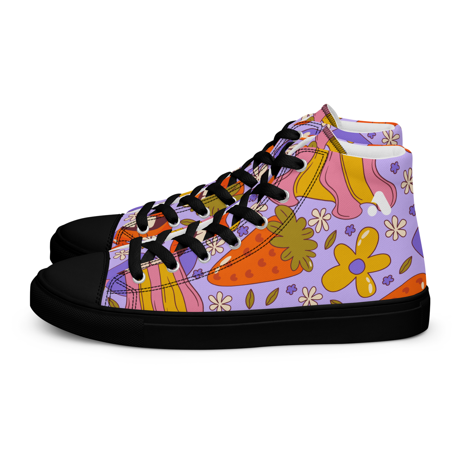 Women’s Trippy Lips Pattern High Top Sneaker