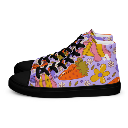 Women’s Trippy Lips Pattern High Top Sneaker