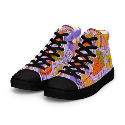 Women’s Trippy Lips Pattern High Top Sneaker