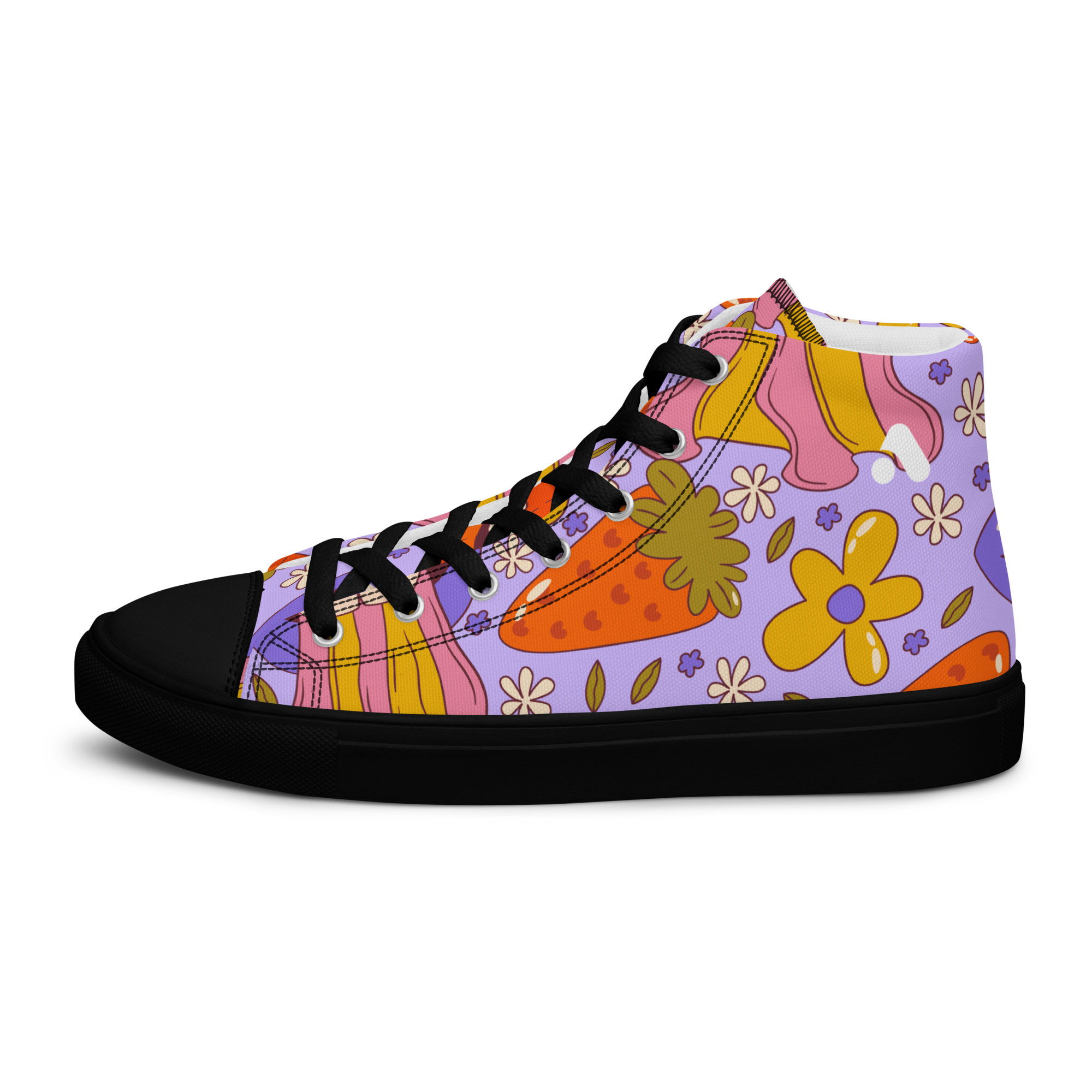 Women’s Trippy Lips Pattern High Top Sneaker