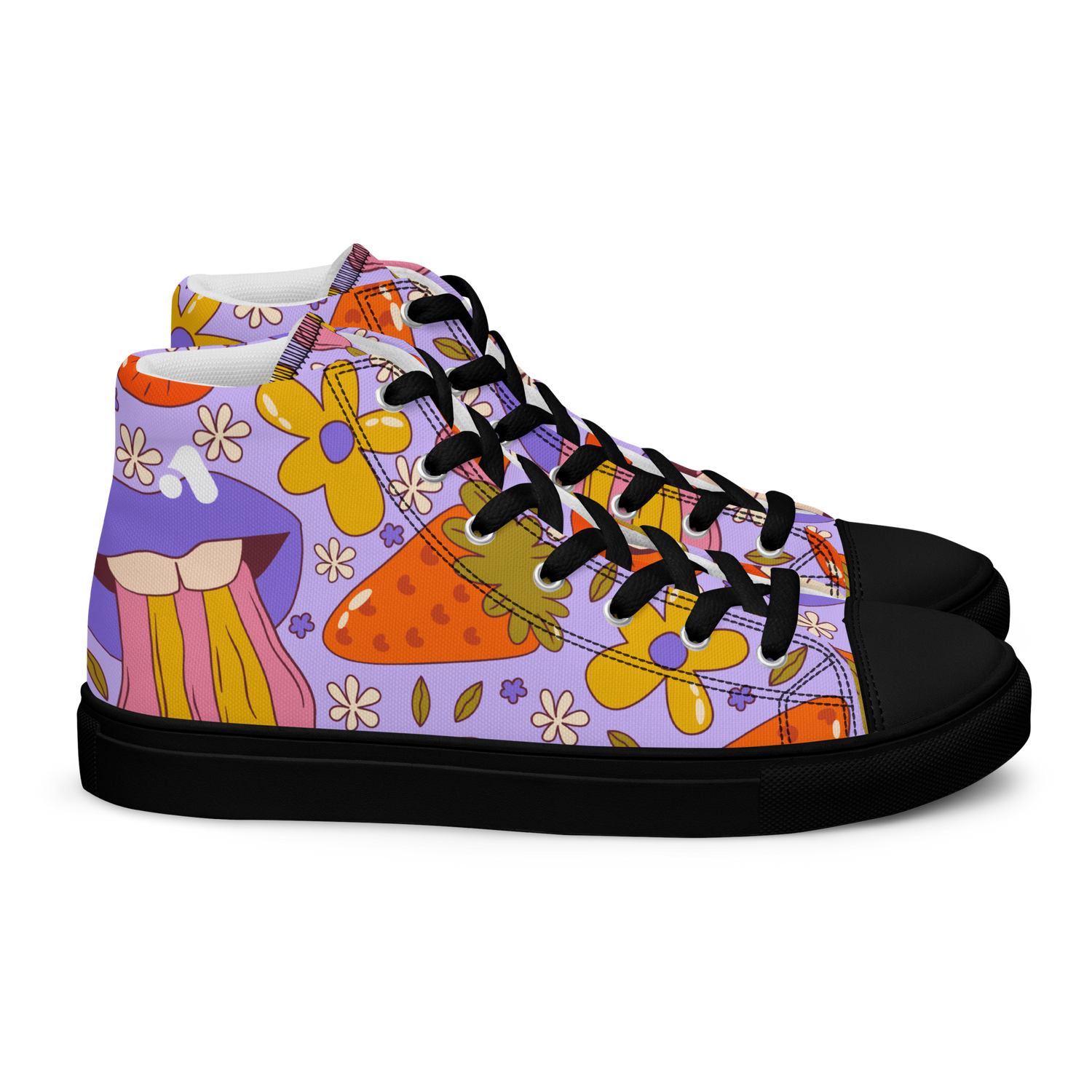 Women’s Trippy Lips Pattern High Top Sneaker