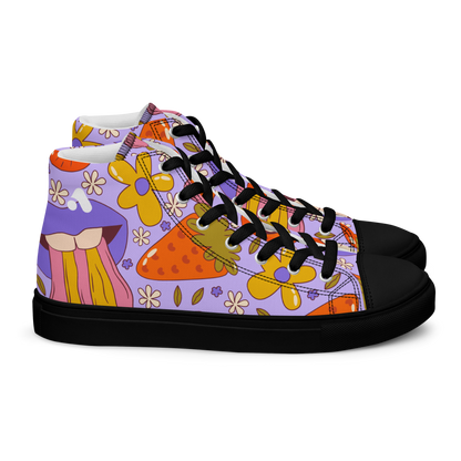 Women’s Trippy Lips Pattern High Top Sneaker