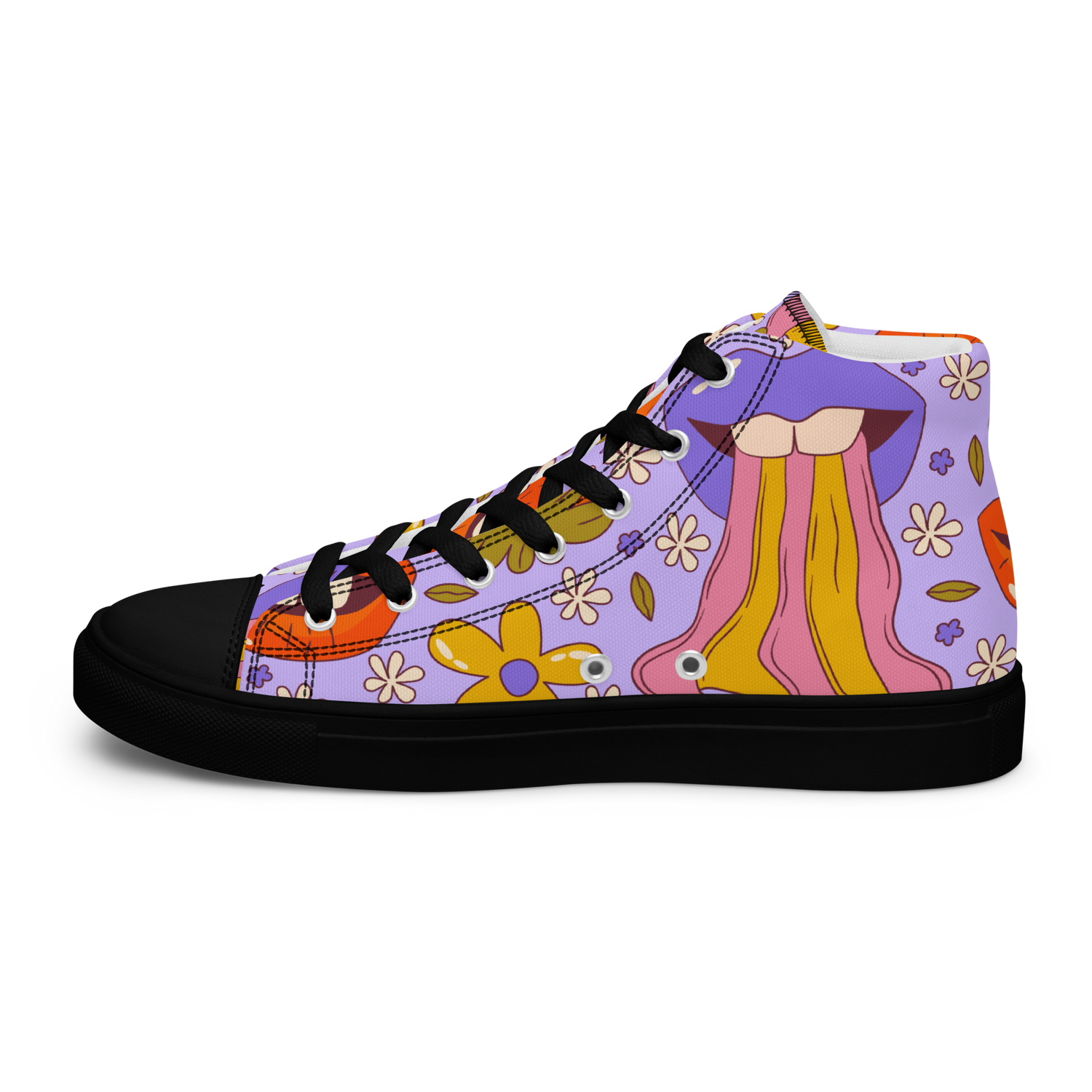 Women’s Trippy Lips Pattern High Top Sneaker