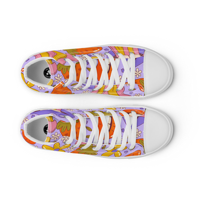 Women’s Trippy Lips Pattern High Top Sneaker