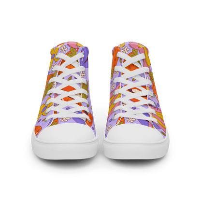 Women’s Trippy Lips Pattern High Top Sneaker