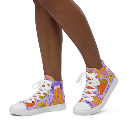 Women’s Trippy Lips Pattern High Top Sneaker