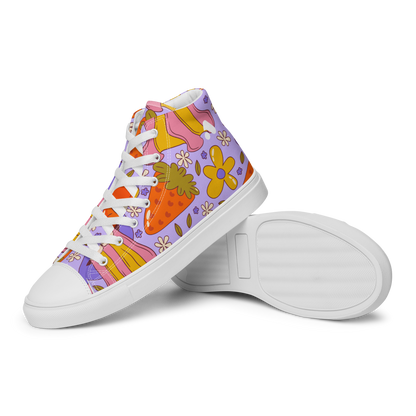 Women’s Trippy Lips Pattern High Top Sneaker