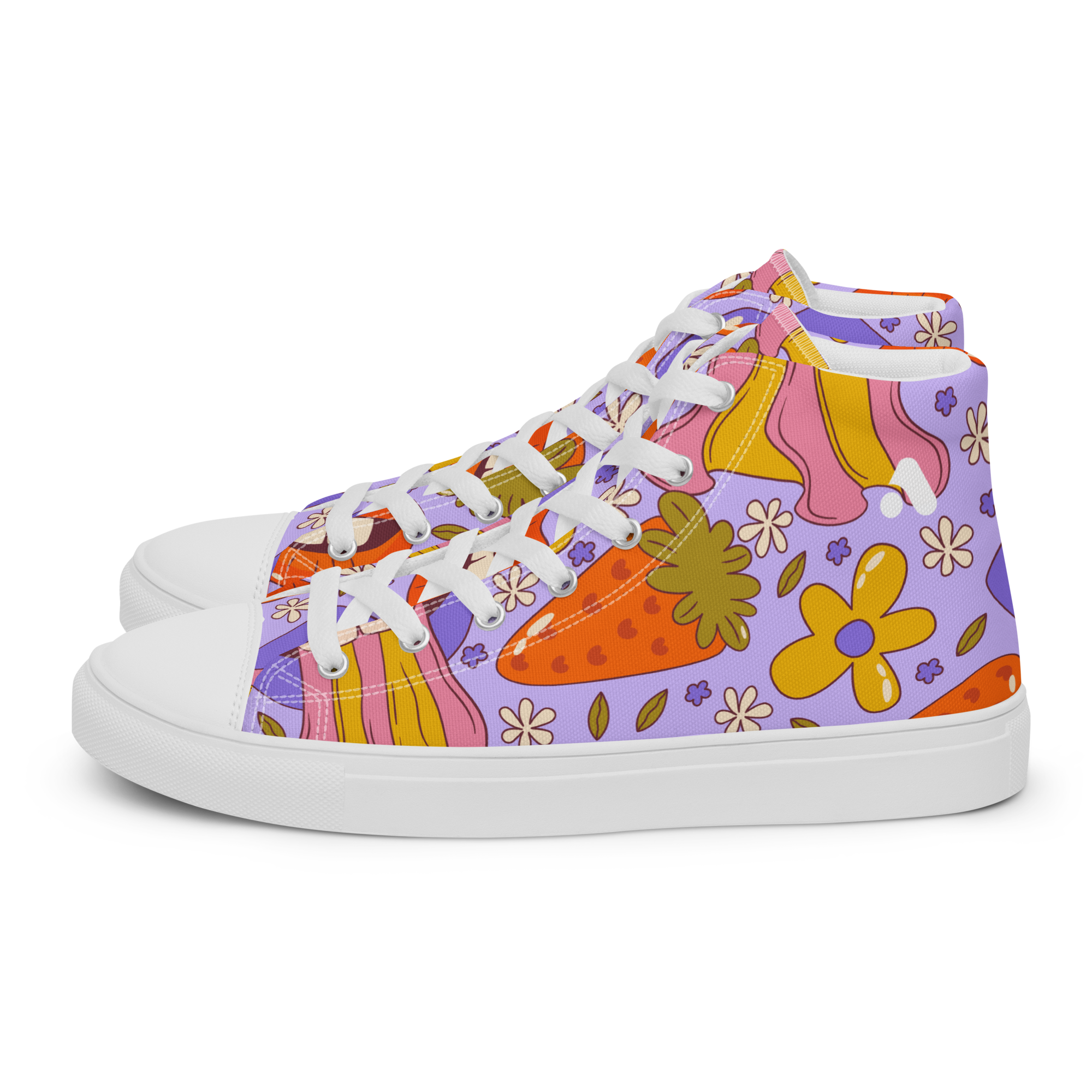 Women’s Trippy Lips Pattern High Top Sneaker