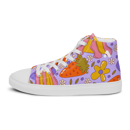 Women’s Trippy Lips Pattern High Top Sneaker