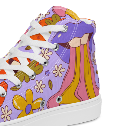 Women’s Trippy Lips Pattern High Top Sneaker