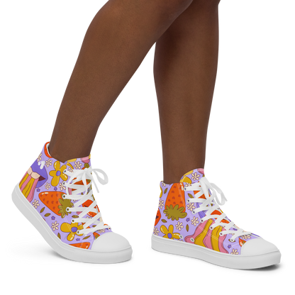 Women’s Trippy Lips Pattern High Top Sneaker