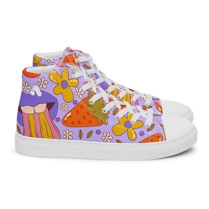 Women’s Trippy Lips Pattern High Top Sneaker