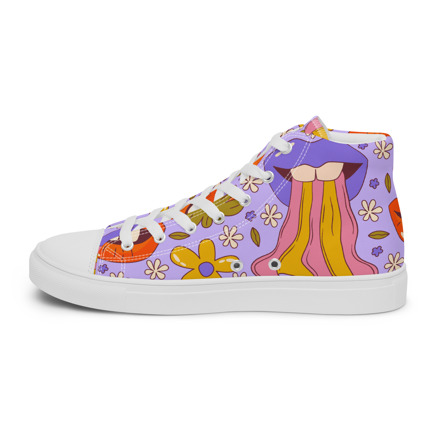 Women’s Trippy Lips Pattern High Top Sneaker